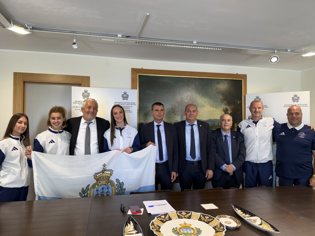 Giochi Olimpici Giovanili: la delegazione sammarinese ricevuta dal Segretario di Stato per lo Sport Rossano Fabbri
